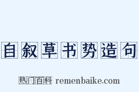自叙草书势造句是什么意思的图片